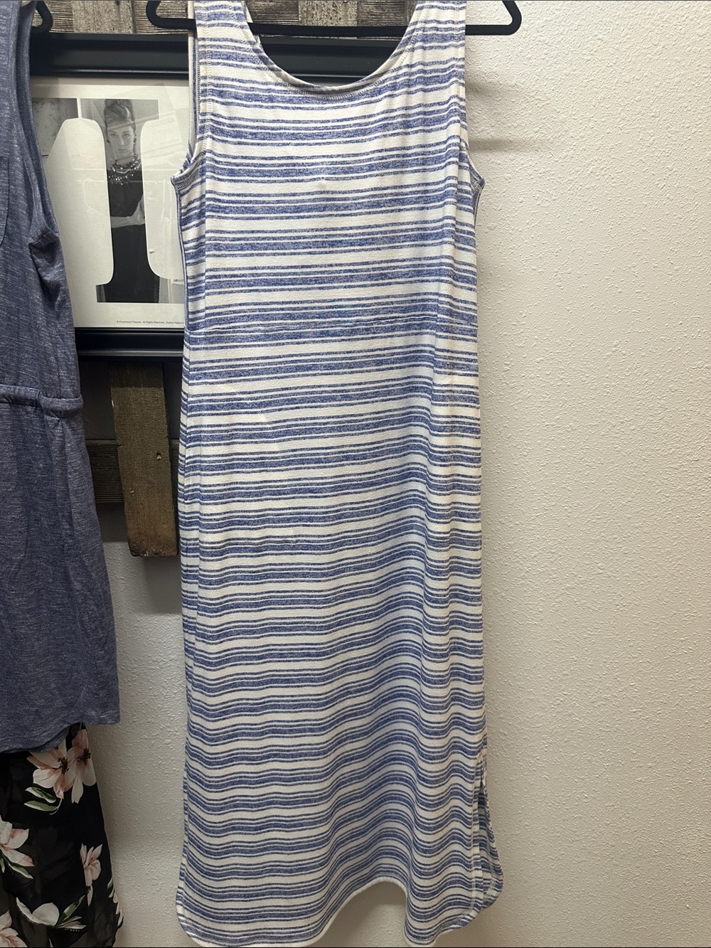 Talbots Sleeveless Blue and White Striped Tank Dress new without tags